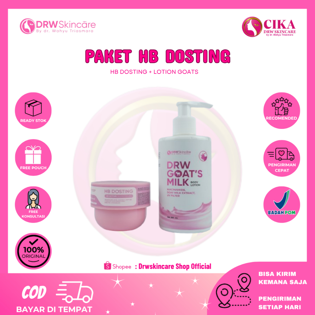 (FREE POUCH) Paket HB DOSTING by DRW SKINCARE ORIGINAL