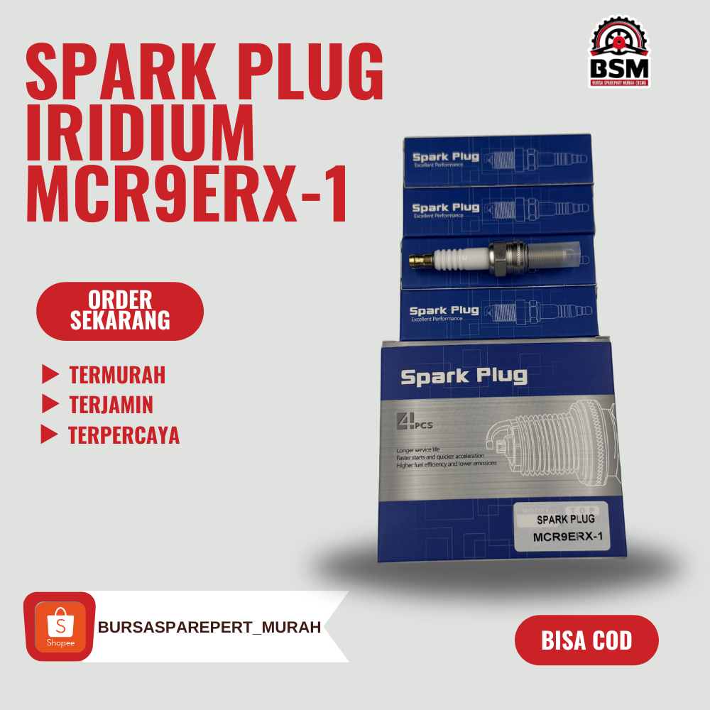 BUSI SPARK PLUG IRIDIUM MCR9ERX/MC8HRX/MB9ERX/MB8HRX
