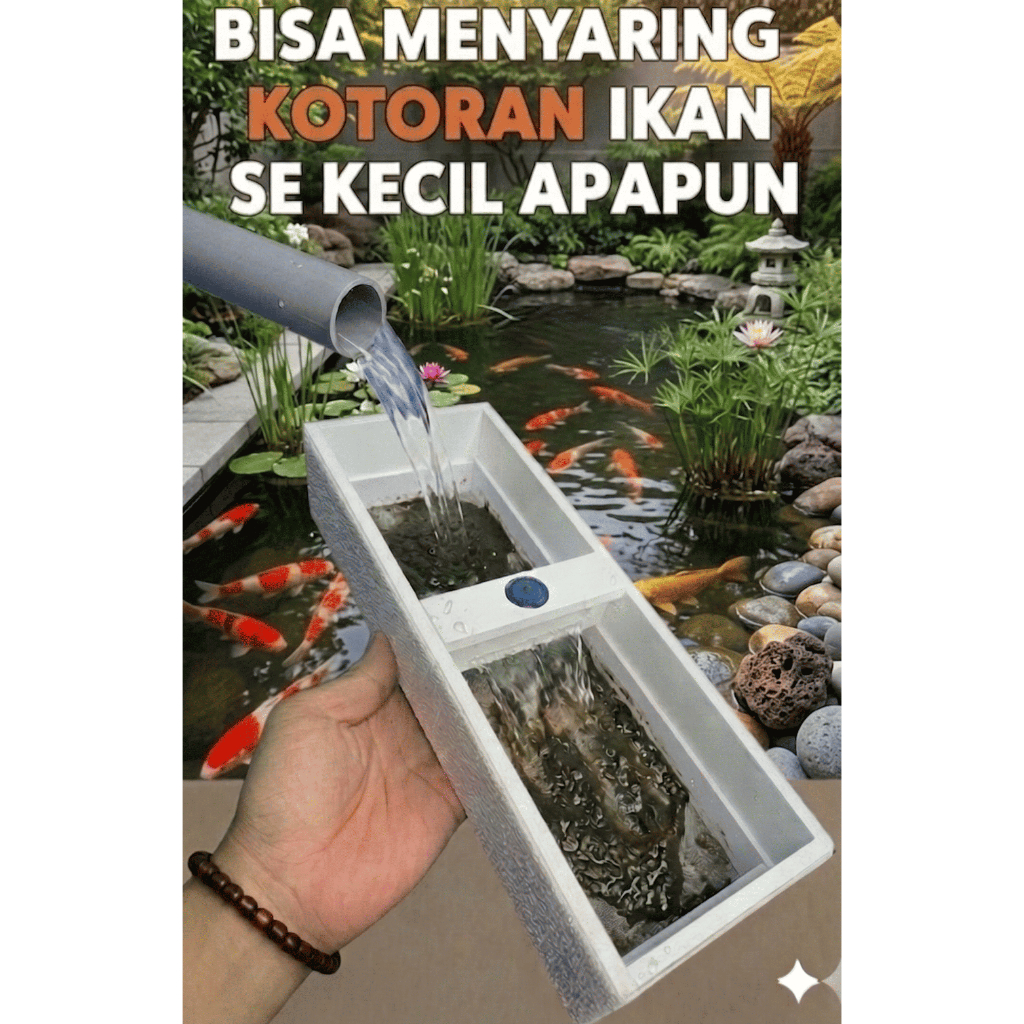 Filter Premium Terbaik: Jadikan Air Akuarium dan Kolam Sebening Kristal, Bebas Debu Halus.