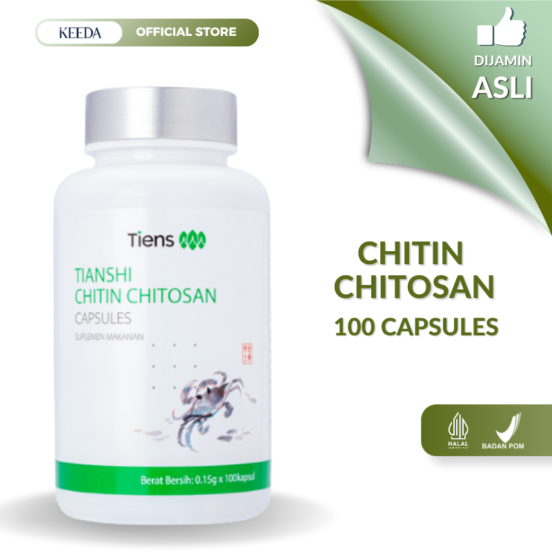 Chitin Chitosan Tiens - Suplemen Herbal Asam Lambung & Pelangsing Badan Tianshi Chitin Chitosan Tien
