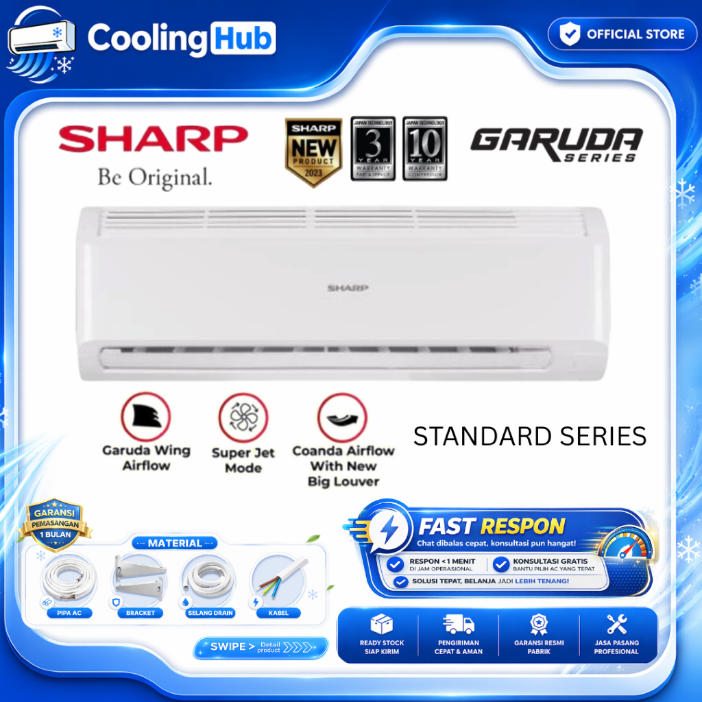 AC SHARP 0,5PK / 3/4PK / 1PK STANDARD GARUDA SERIES