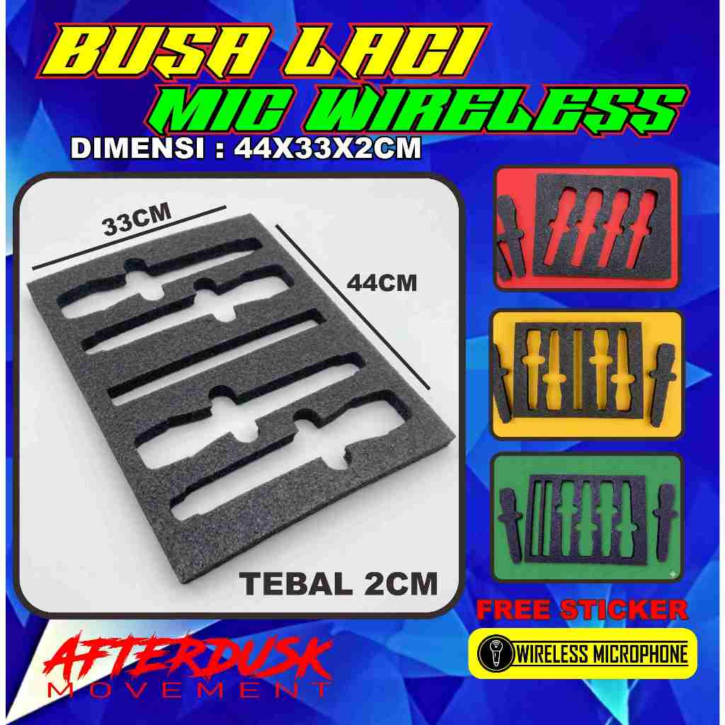 SPONS BUSA UNTUK LACI MIC WIRELESS UKURAN 44x33x2cm