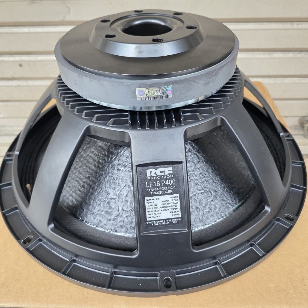 SPEAKER SUBWOOFER RCF 18 INCH L18P400 VC 4 INCH KULIT JERUK 18P400