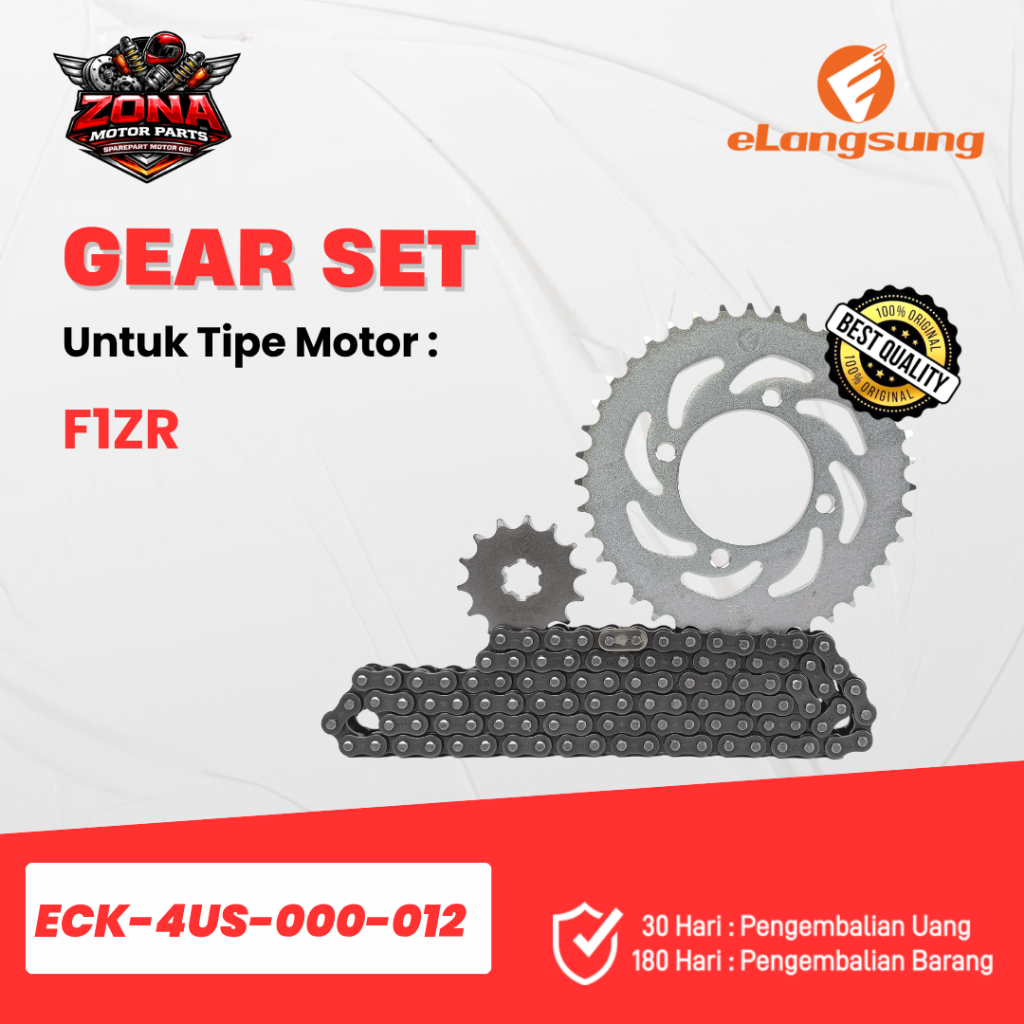 GEAR SET MOTOR F1ZR ORIGINAL ELANGSUNG GARANSI 6 BULAN