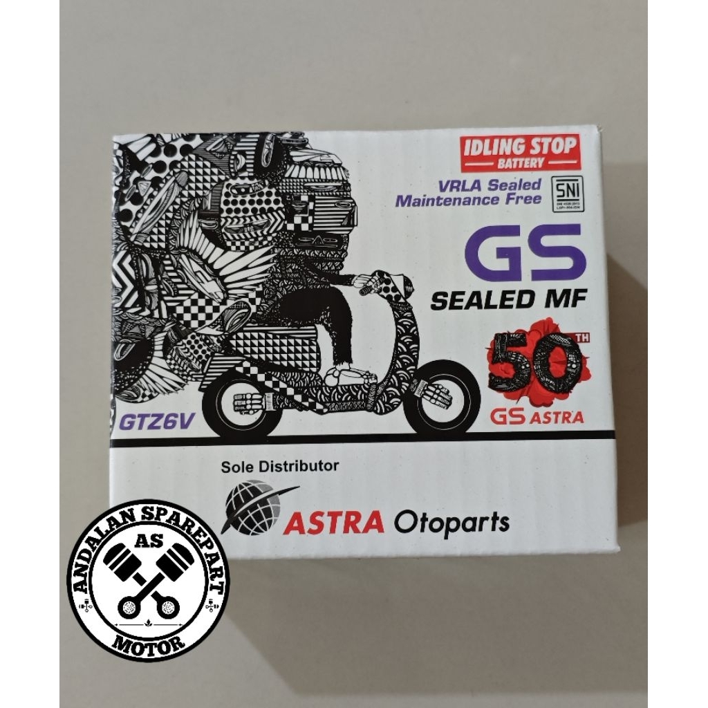 AKI MOTOR GS ASTRA GTZ6S MF ORIGINAL – AKI KERING VARIO 125 150 PCX NMAX AEROX