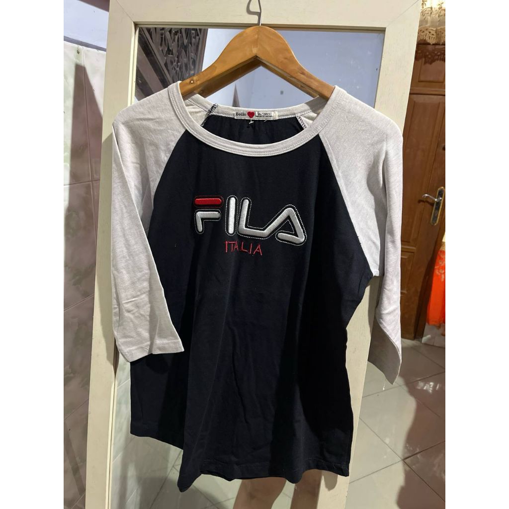 Kaos Fila Unisex Cowok Cewek Bisa Pakai Lengan Panjang | Preloved Bekas Pribadi Second