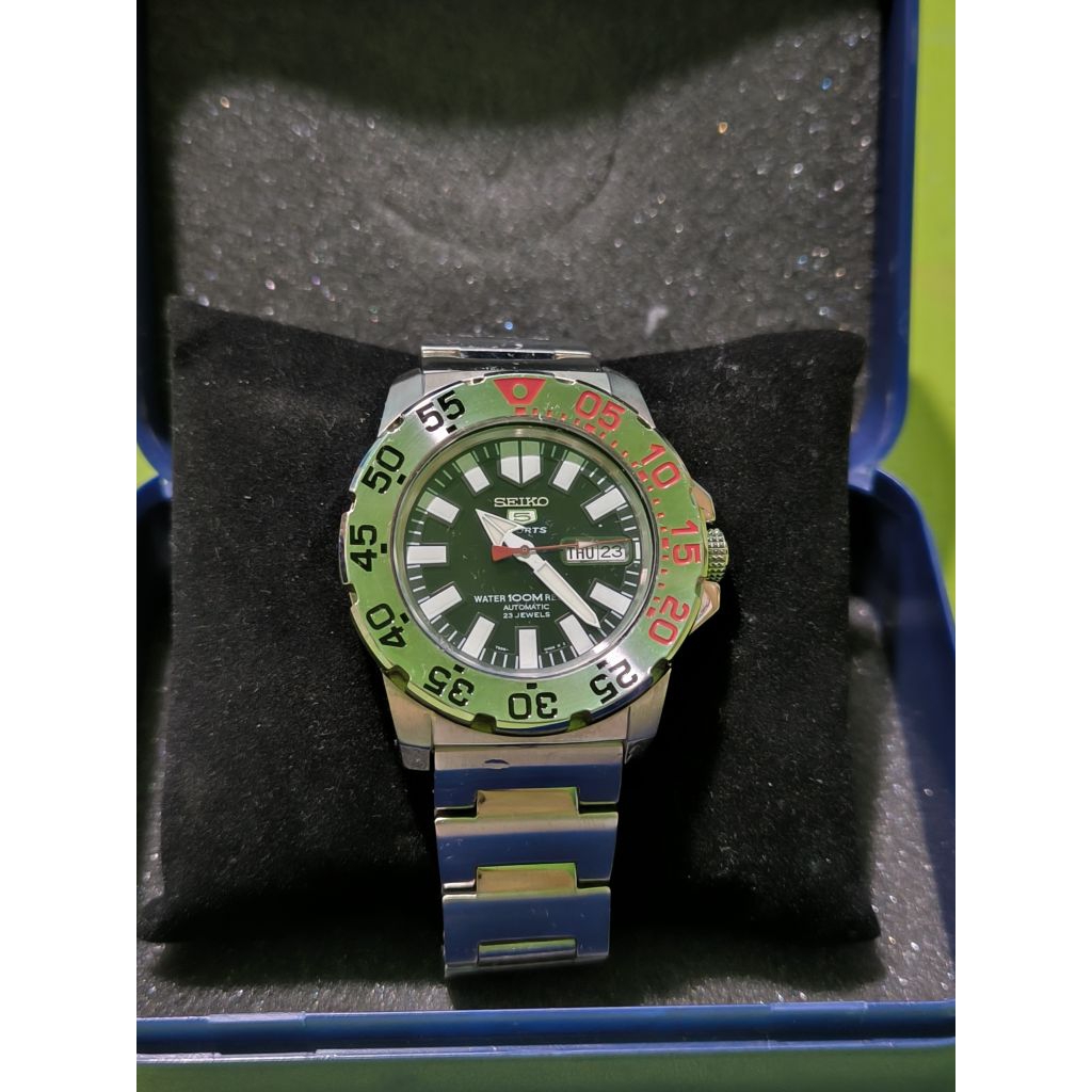 Jam Tangan Pria Seiko 5 Sports SNZF47K1 "Baby Monster" "Mini Monster" 100M Black