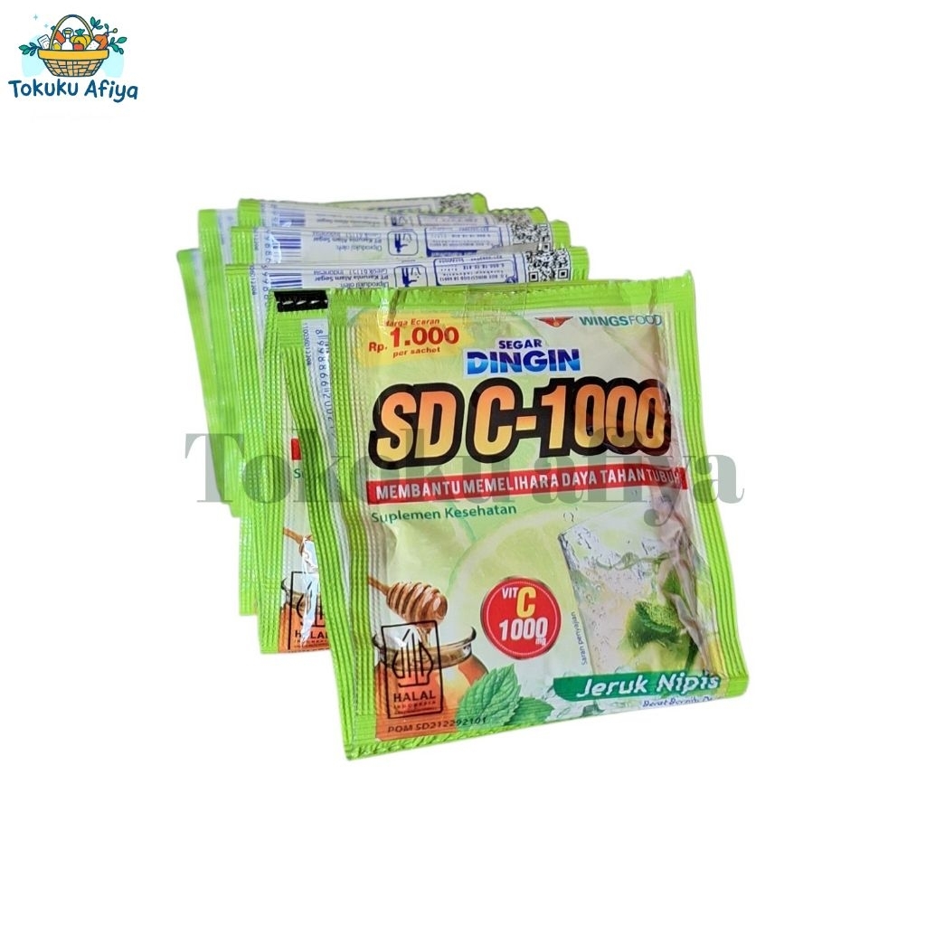 Segar Dingin SDC-1000 Sachet 7gr - Minuman Suplemen Vitamin C & Panas Dalam Renceng