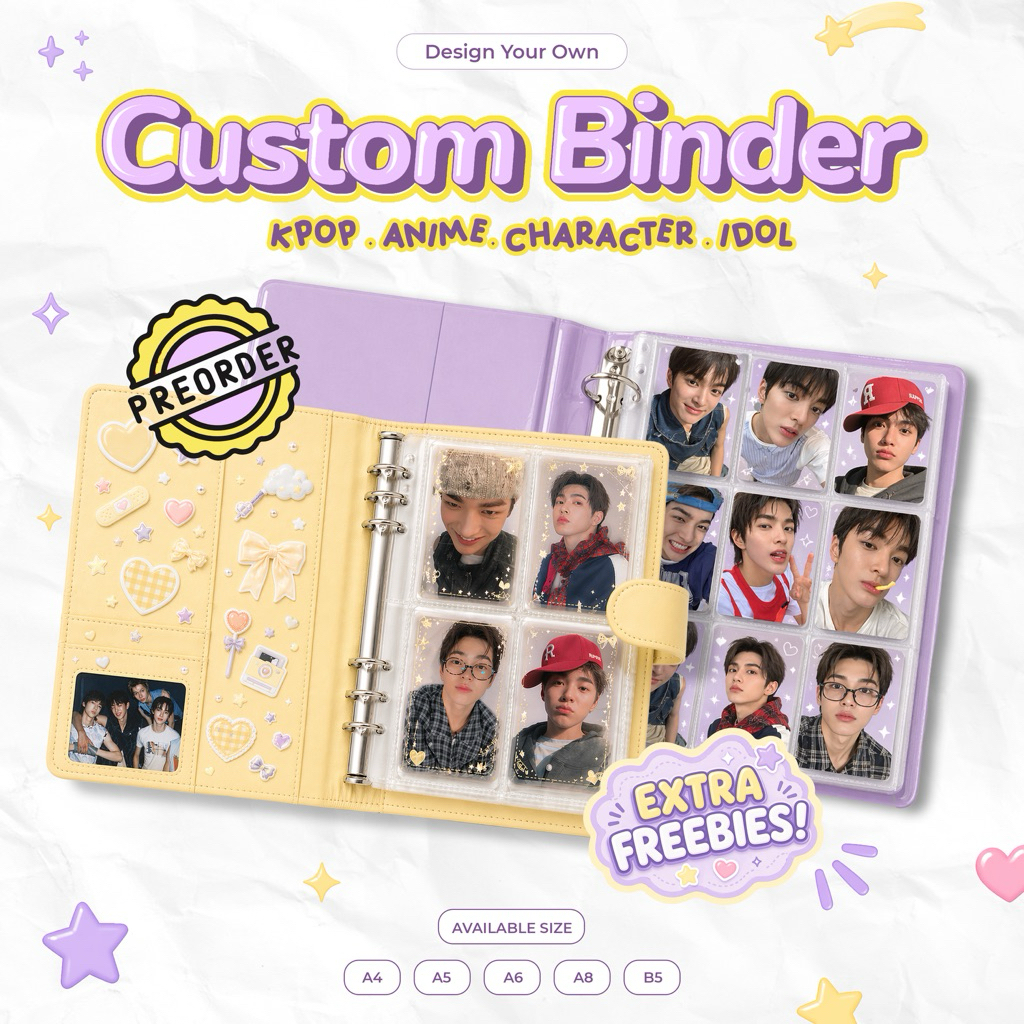 BINDER CUSTOM KPOP A4 A5 A6 A8 HARDCOVER / LEATHER