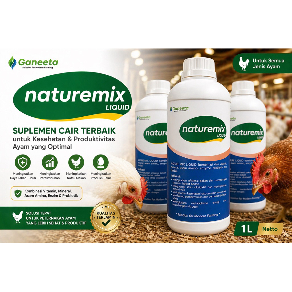 Premix cair,elektrolit & asam amino untuk ayam Layer&Broiler