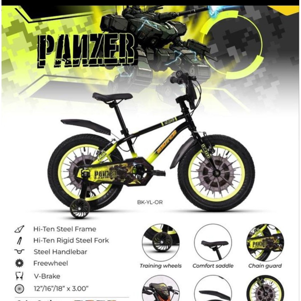 Sepeda Anak BMX UNITED PANZER ukuran 18