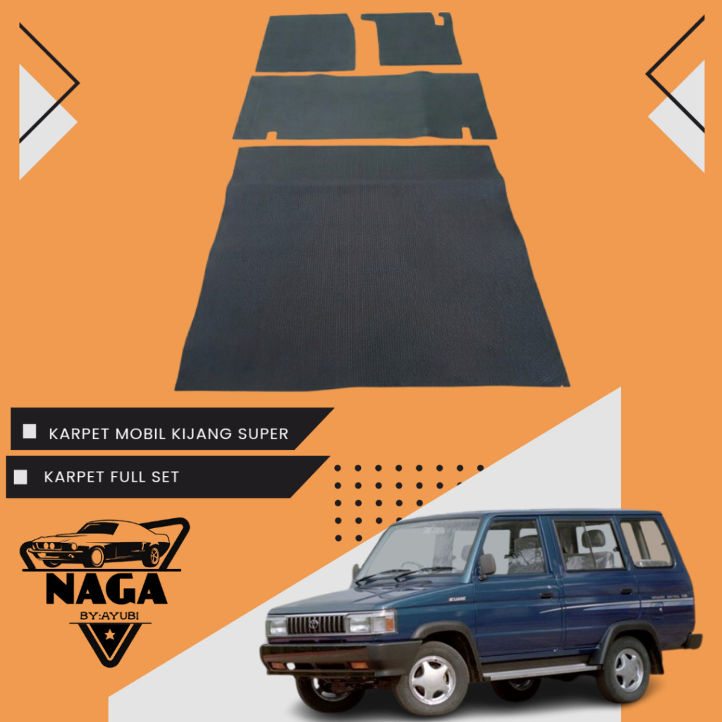 Karpet Lantai / Karpet Karet Full Set Khusus Mobil Kijang Super Antibakteri