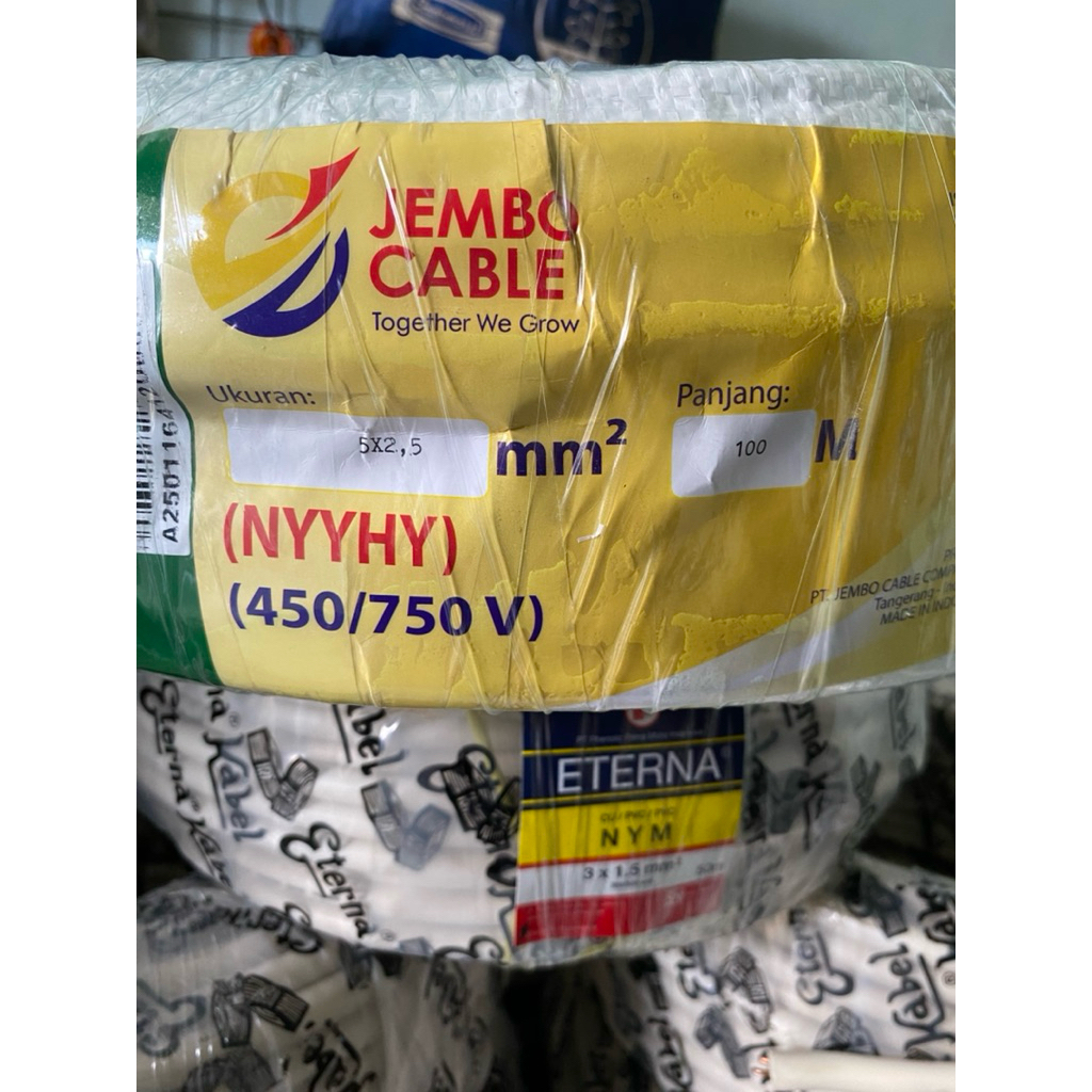 KABEL NYYHY 5x2,5 JEMBO KABEL JEMBO SERABUT 100METER