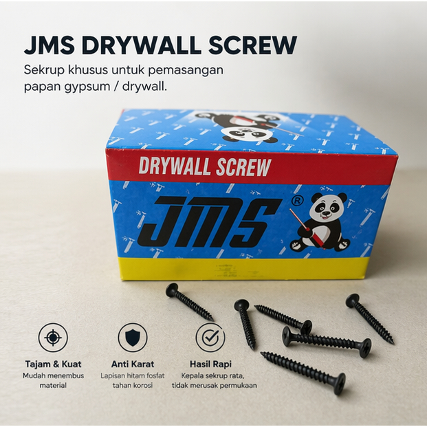 Skrup Gypsum 1 Box | Skrup Gipsum tajam - JMS PANDA