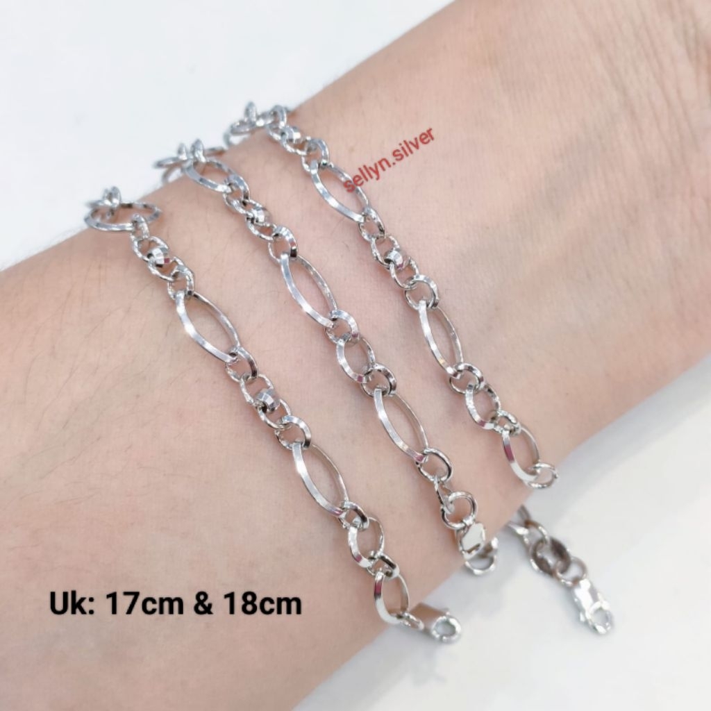 Gelang Tangan Dewasa Perak Asli