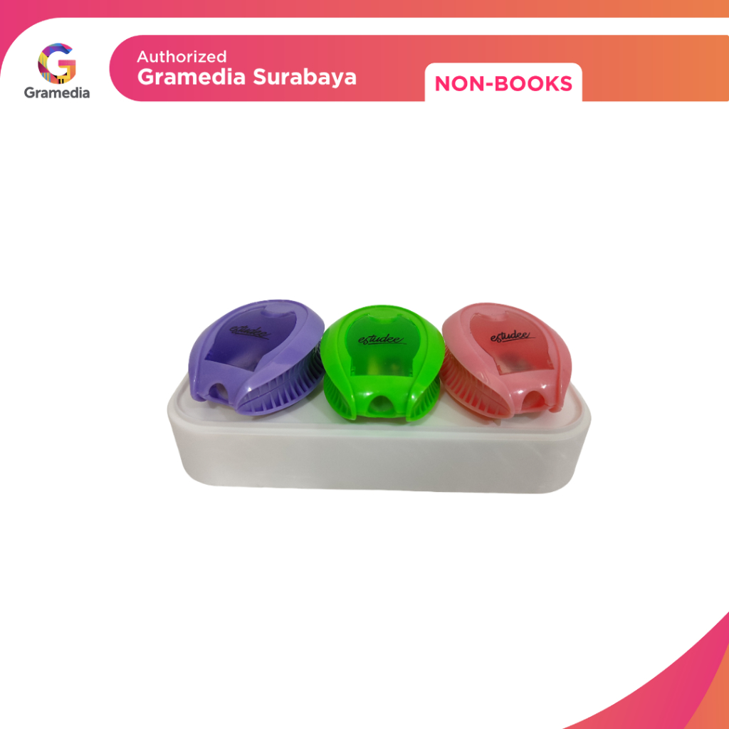 Gramedia Surabaya - ESTUDEE SHARPENER 1 HOLE WITH GRIP E-SH8120