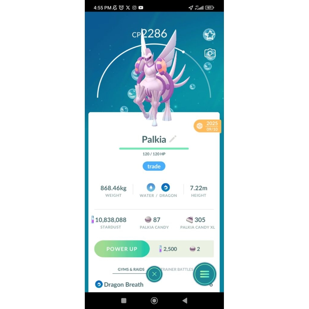 Trade palkia