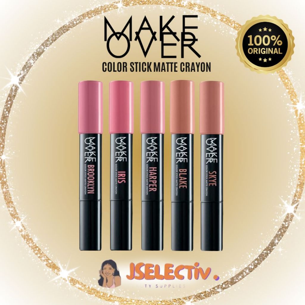 MAKE OVER LIP CRAYON - COLOR STICK MATTE CRAYON // JSELECTIV X JHON KOSMETIK // Lipstik MAKE OVER - 