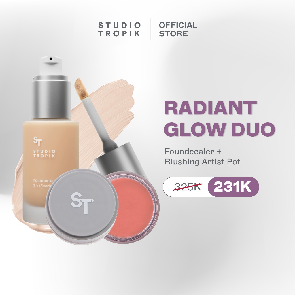 [Radiant Glow Duo] Studio Tropik Foundcealer + Studio Tropik Studio Tropik Blushing Artist Pot