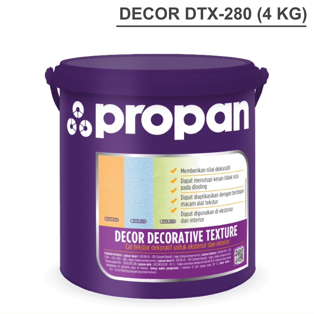 Cat Propan DECOR DECORATIVE TEXTURE DTX-280 Cat Tekstur Berpasir 4 KG