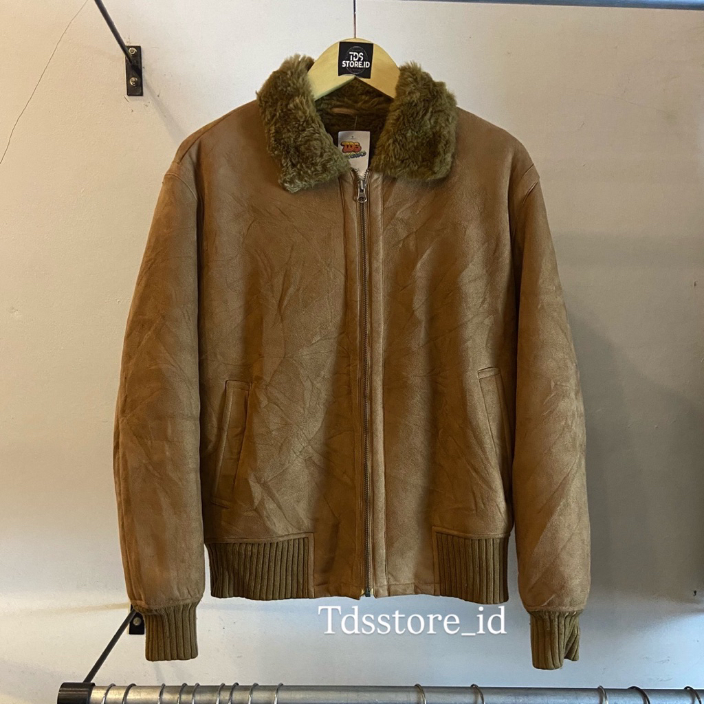 Vintage flight jacket suede iner sherpa