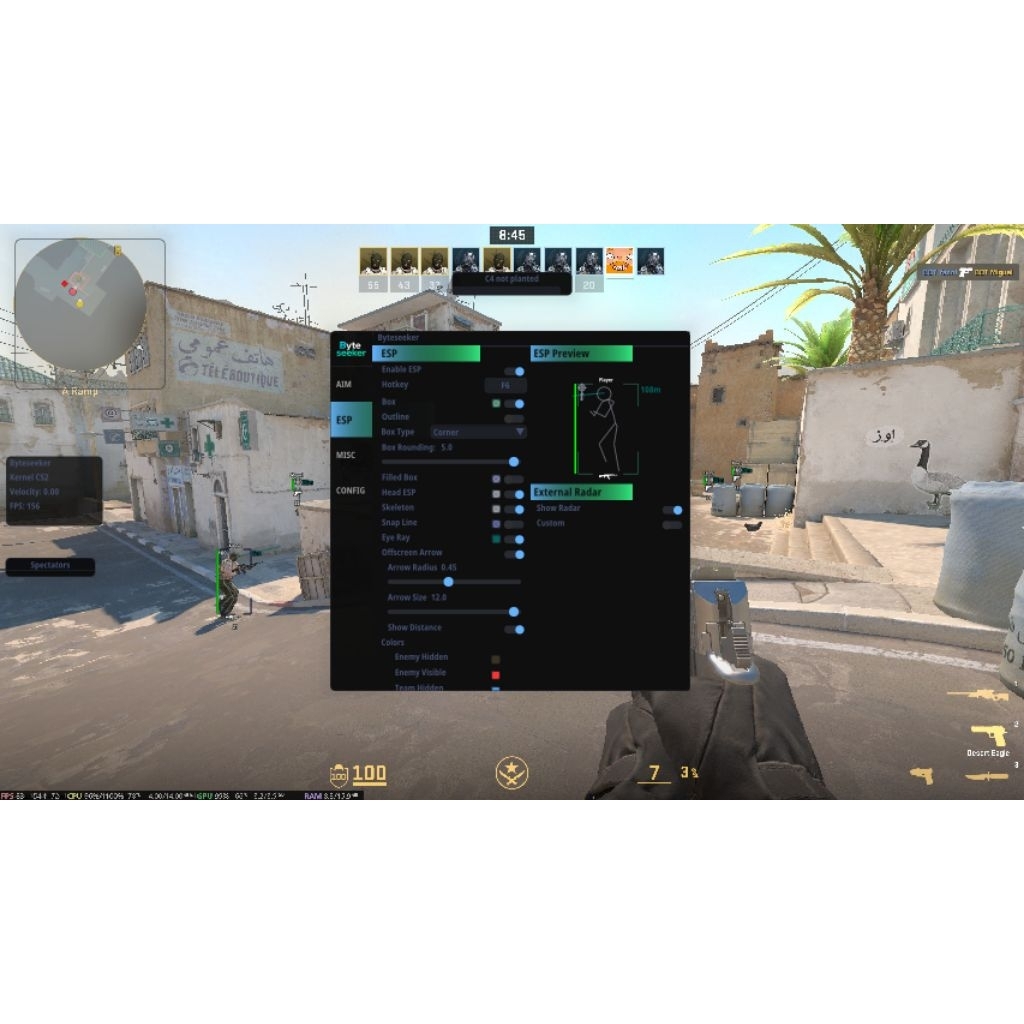 CS2 Counter Strike 2 | Software Cheat Kernel External Premium Byteseeker PC