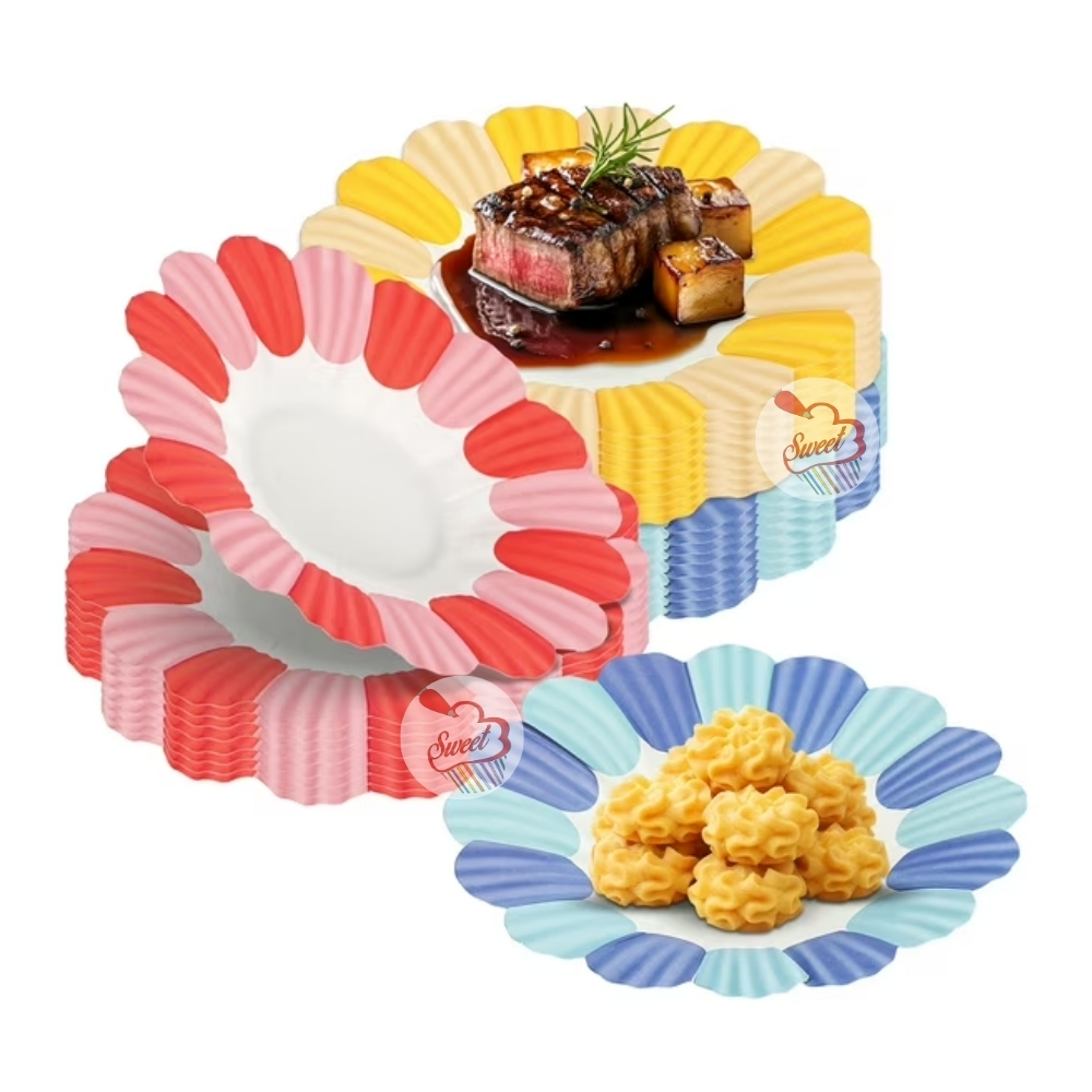 Cup Sunflower Piring Kue Kertas Bunga (50pcs)