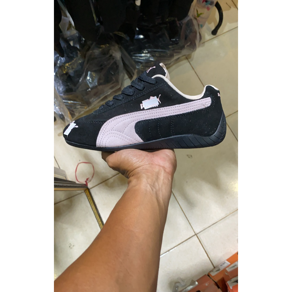 sepatu sneakers casual speedcat black pink/speedcat