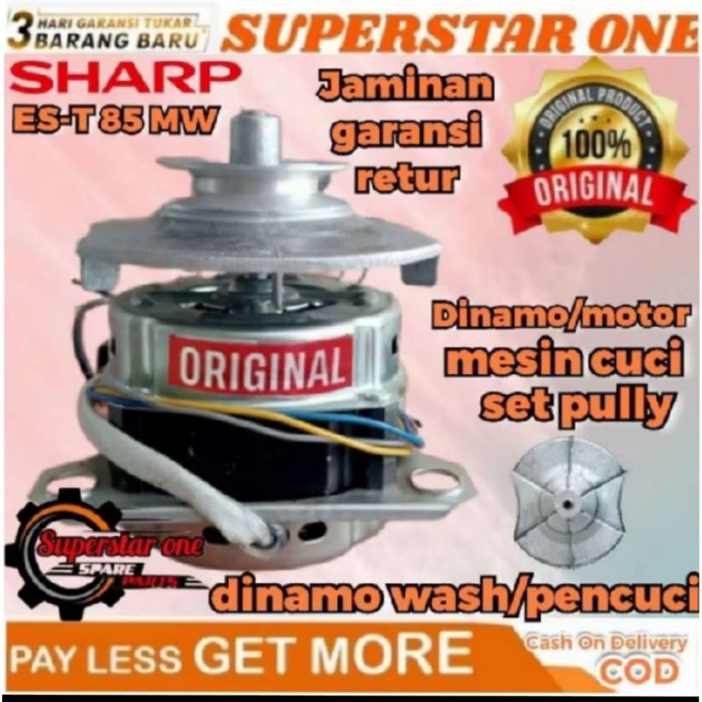 dinamo wash/pencuci set pully mesin cuci sharp ES-T 85 MW/ES-T85MW/EST 85 MW/EST85MW