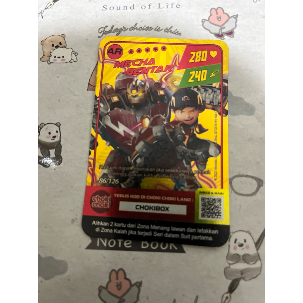 BOBOIBOY CARD PACK CHOKI-CHOKI