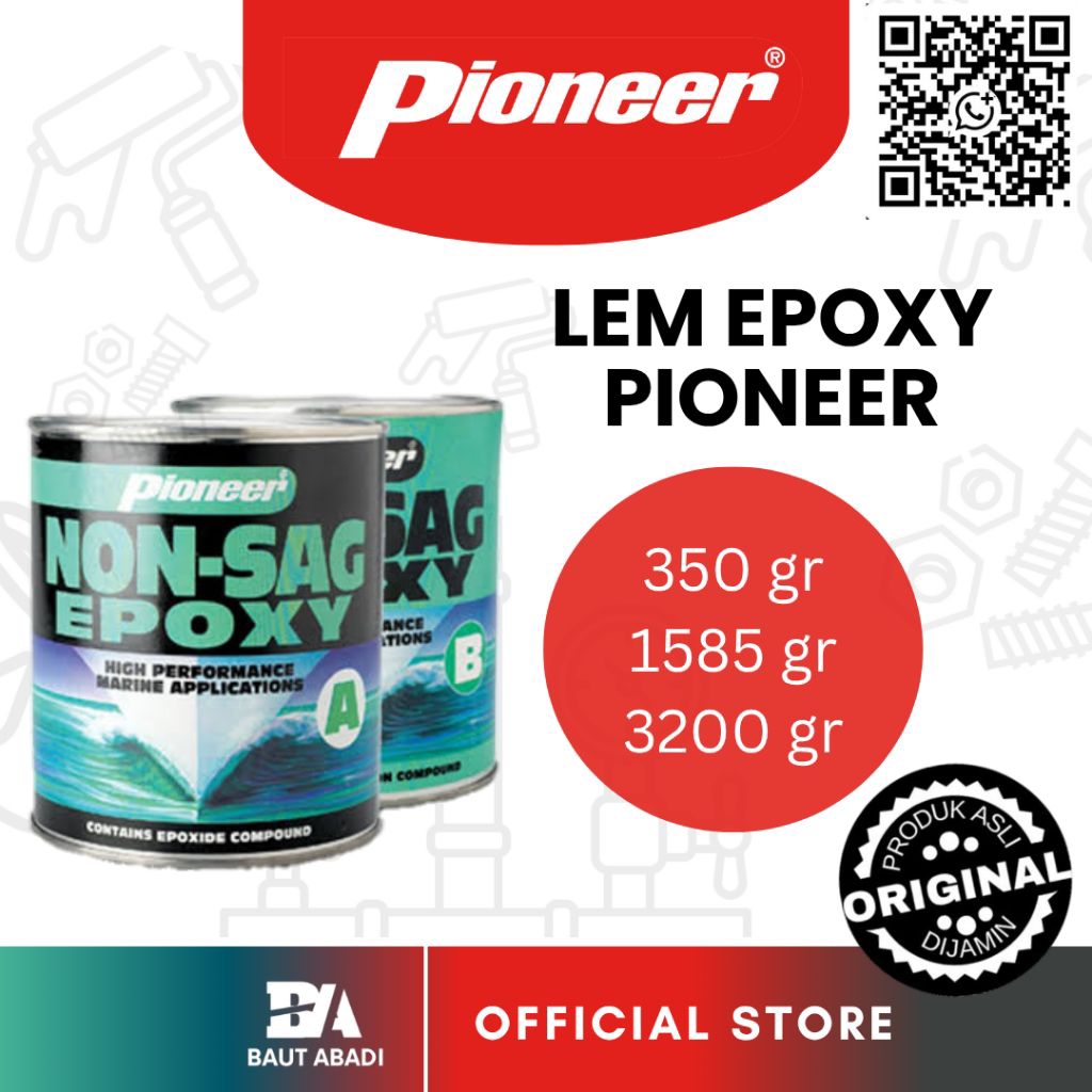 Lem Pioneer Non Sag Epoxy / Lem Kapal / Lem Besi / Lem Epoxy Lem Filipine