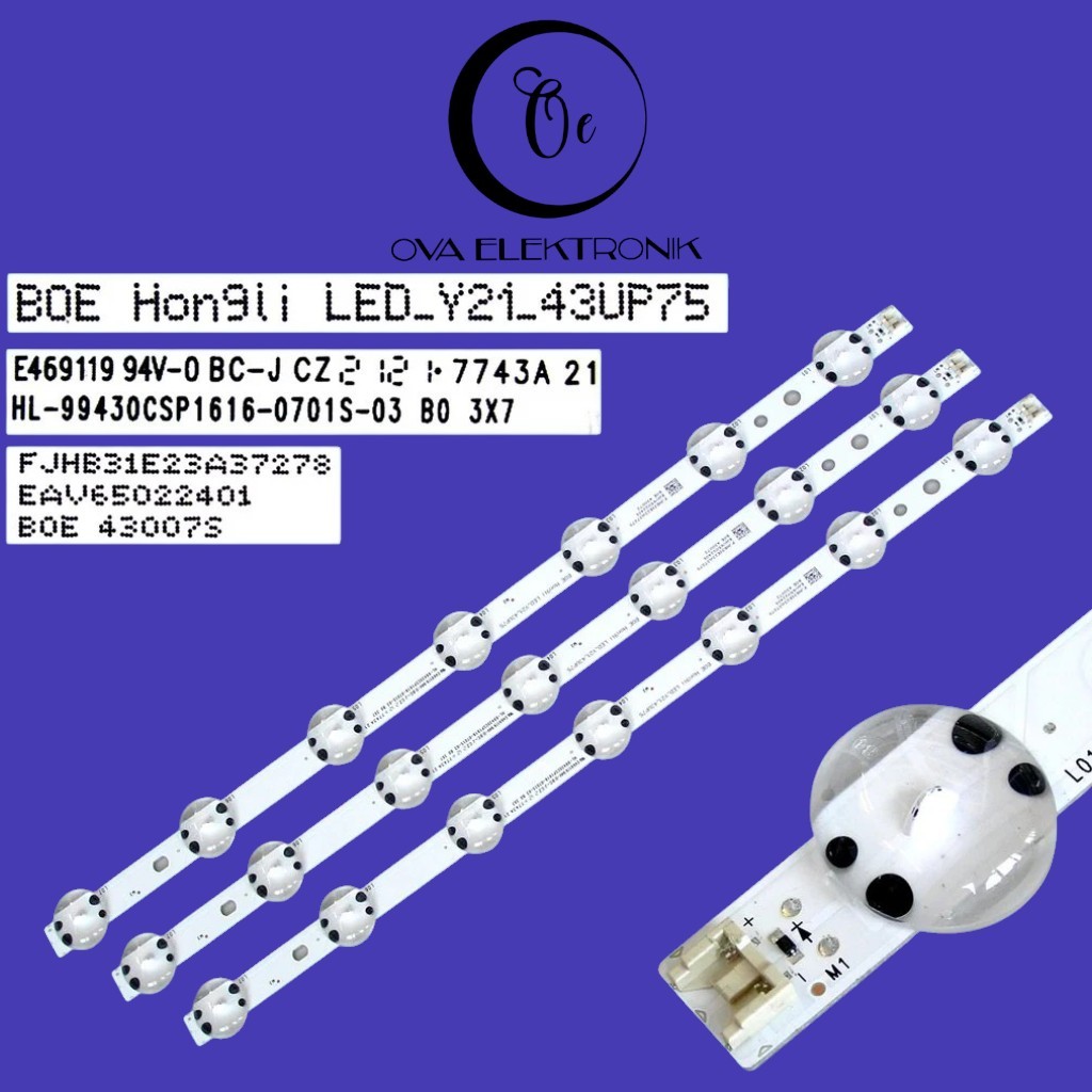 LED Backlight LG 43 Inch (B0E HongLi LED-Y21-43UP75) ORIGINAL