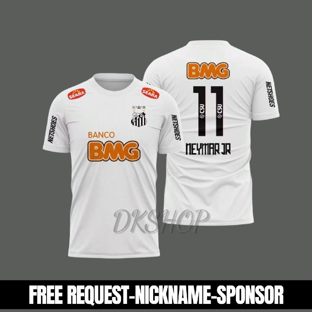 Jersey Santos Home 2011 2012 Neymar Full Printing Dryfit adem