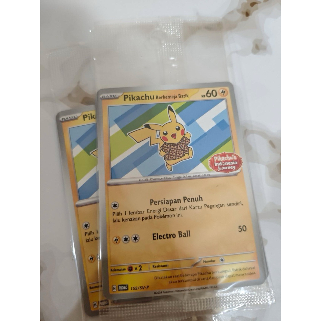 Pikachu Batik Biru dan Hijau