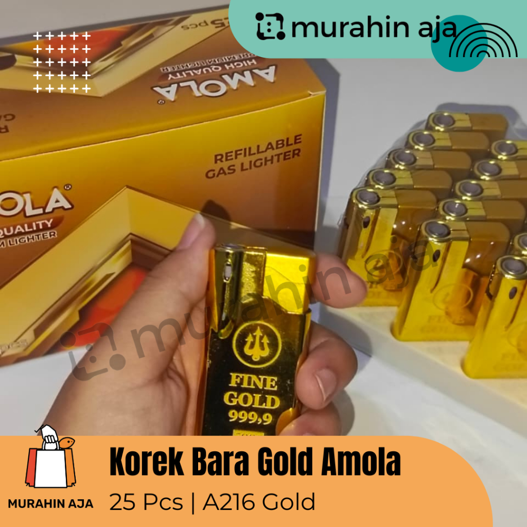 Termurah Eceran Korek Api Bara Gold Amola SNI Isi Ulang