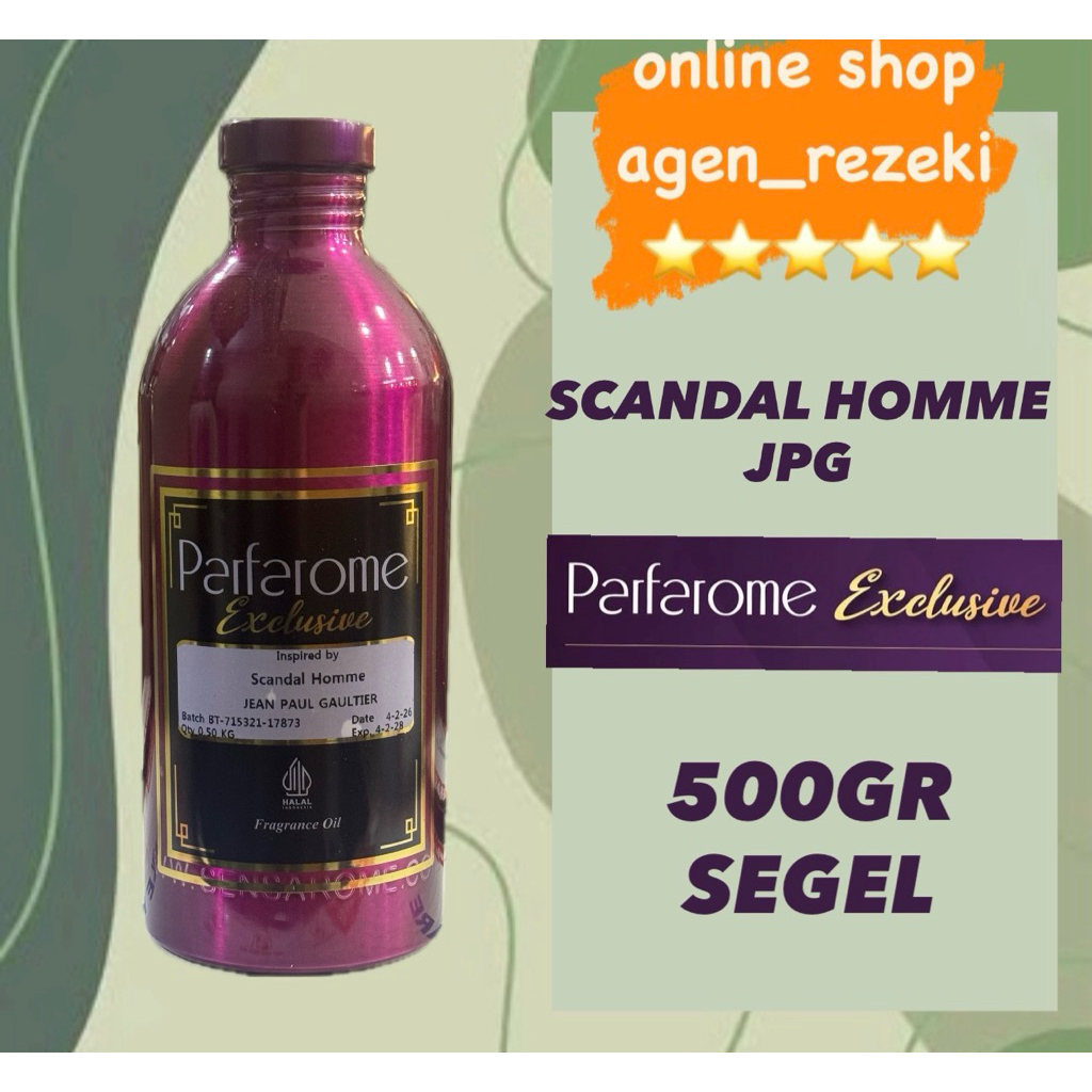 SCANDAL HOMME JPG BY PARFAROME EXCLUSIVE 500GR SEGEL
