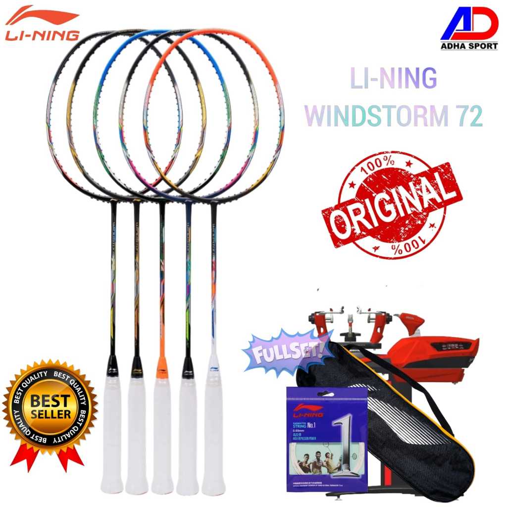 Raket Badminton LiNing Windstorm 72 Original Raket Li-Ning Bulutangkis