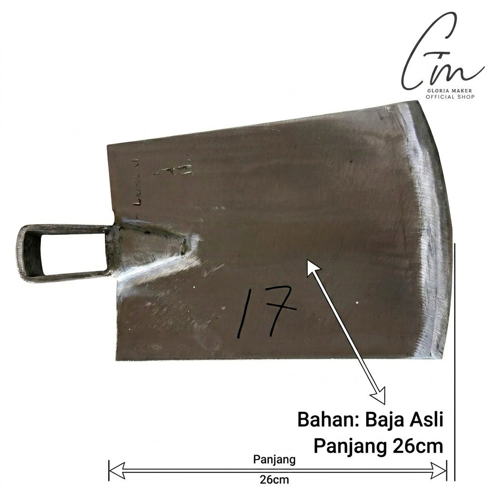 Cangkul | Pacul Baja Isen Anti Lengket Ukuran 17