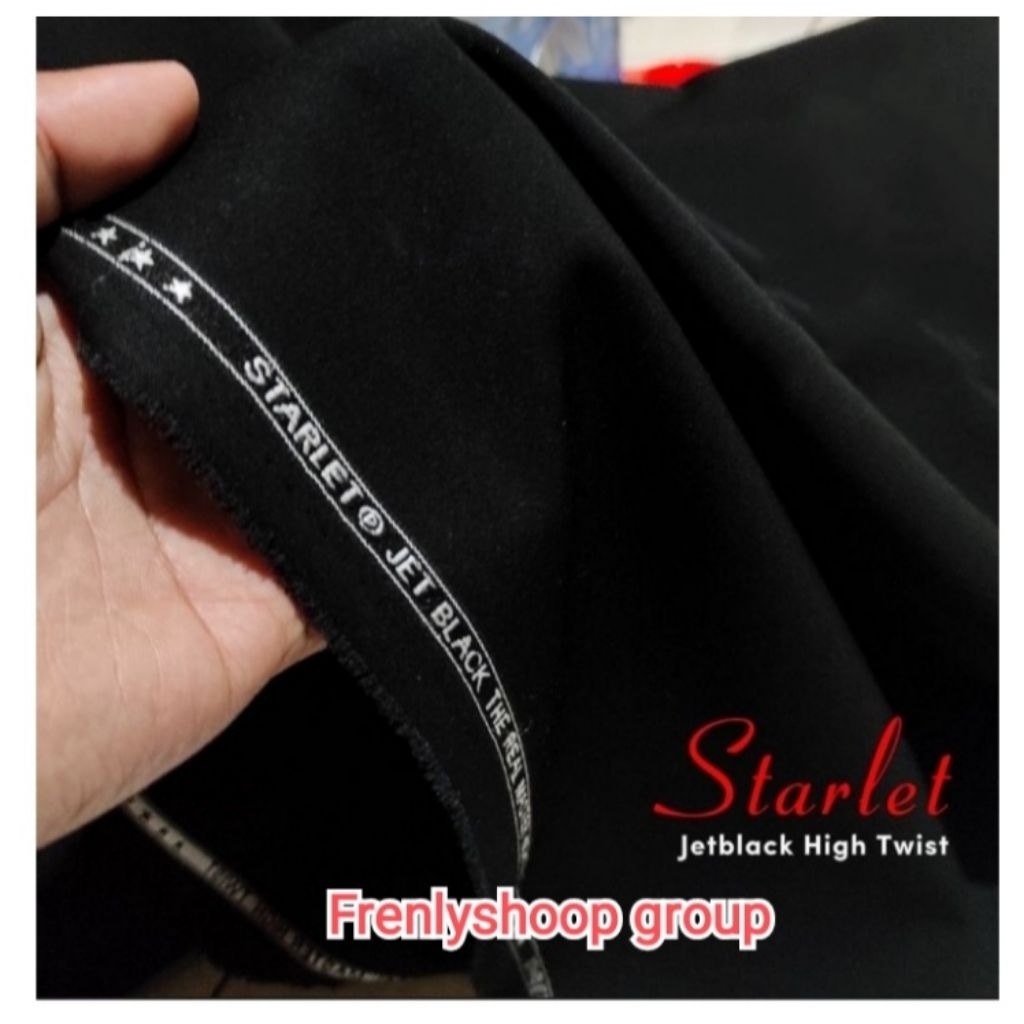 Kain JetBlack STARLET original bahan Celana pria formal Jet black higt twist Starlet  ( hrg PerCelan