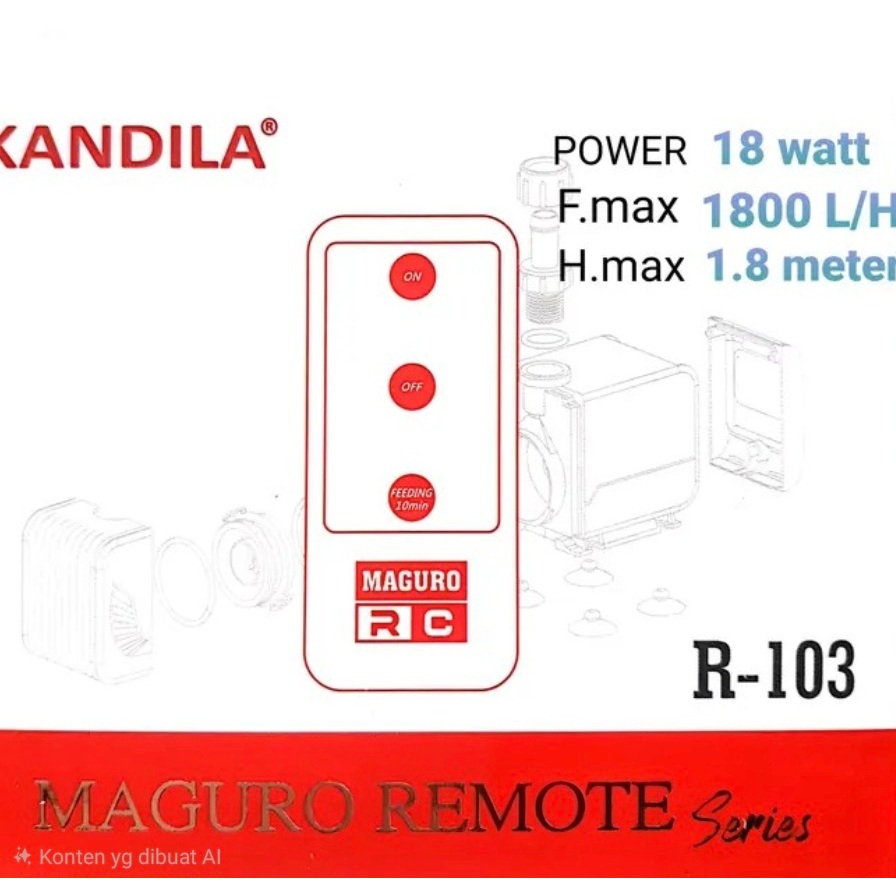 Pompa Aquarium KANDILA MAGURO REMOTE R 103 / 1800L/H