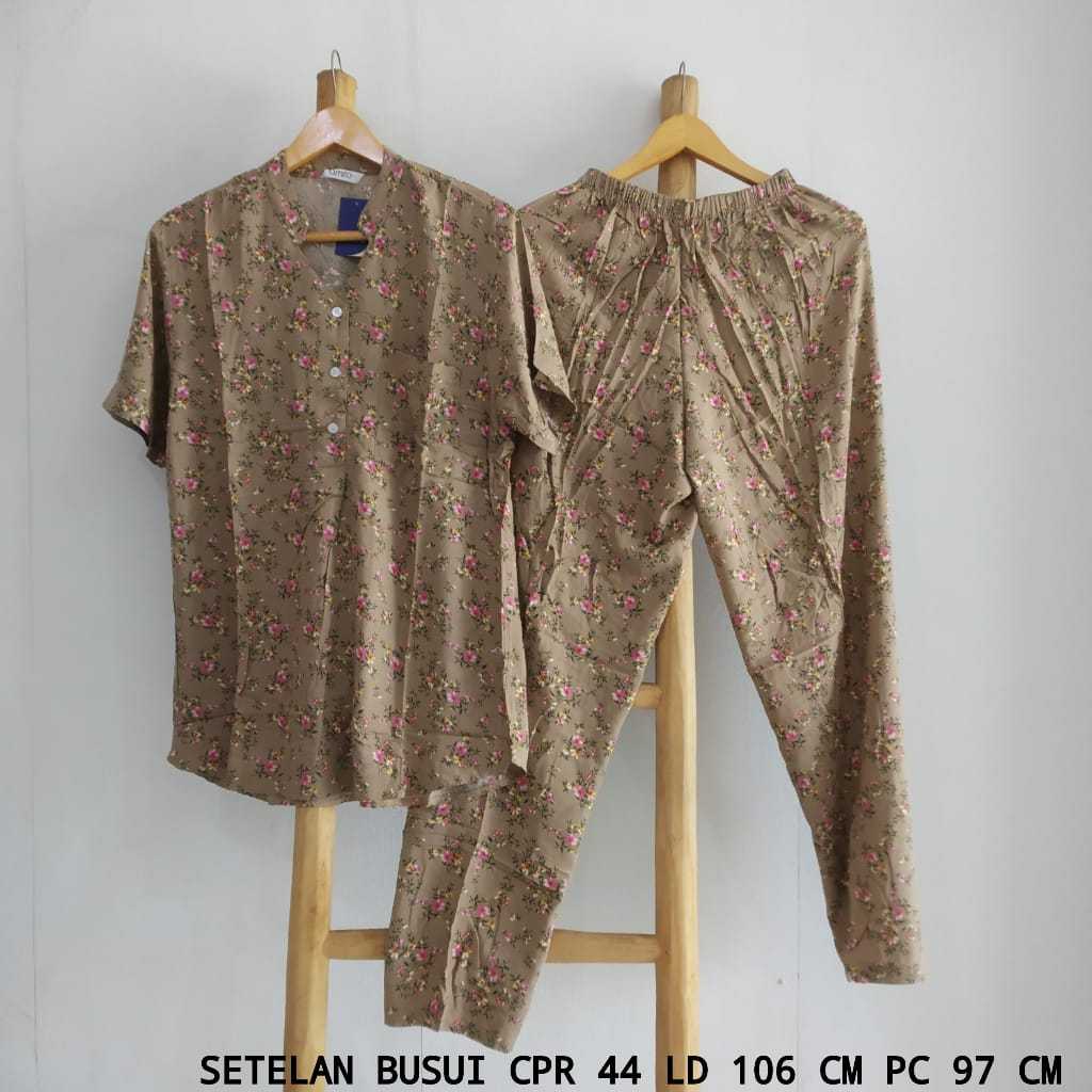 Baju Tidur Rayon AMRO Lengan Pendek Celana Panjang (CPR)