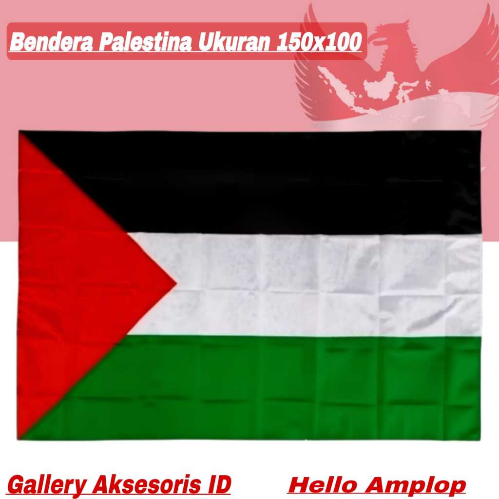 Bendera Palestina Jumbo Ukuran 150 X 100 cm
