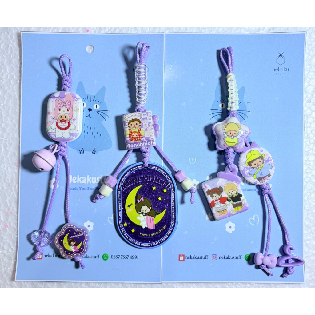 Bag Charm Monchhichi | Strap Phone Monchhichi | Gantungan Akrilik
