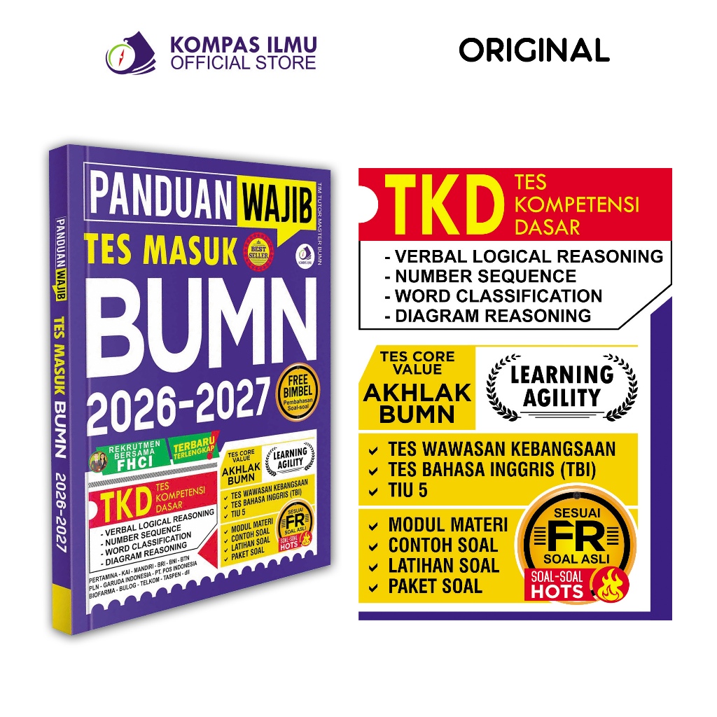 Buku TES BUMN - PANDUAN WAJIB TES MASUK BUMN 2026-2027 TERBARU
