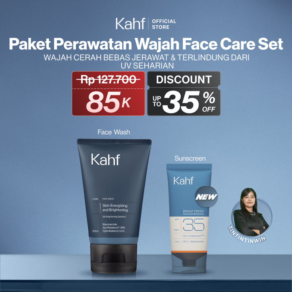 [TINTINTINWIN'S PICK! KAHF BUNDLE 2IN1 PAKET PERAWATAN WAJAH] Paket Face Care Expert Complete Kit (F