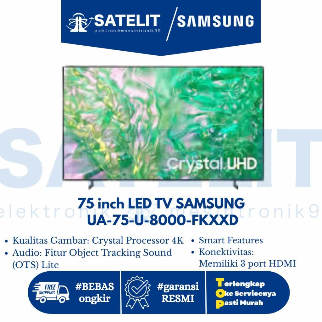 75 inch LED TV SAMSUNG UA-75-U-8000-FKXXD