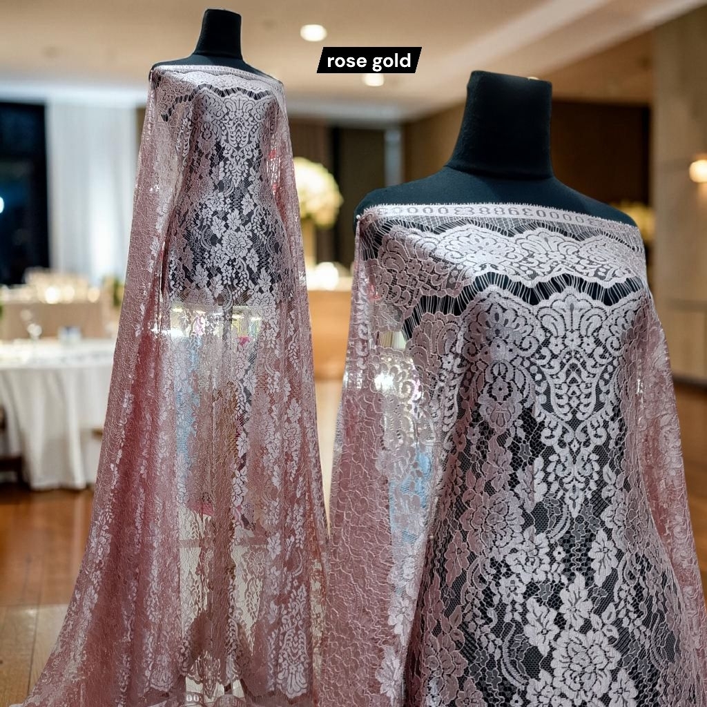 KAIN KEBAYA BROKAT SEMIPRANCIS GLOSSY/SHINING BAHAN LEMBUT