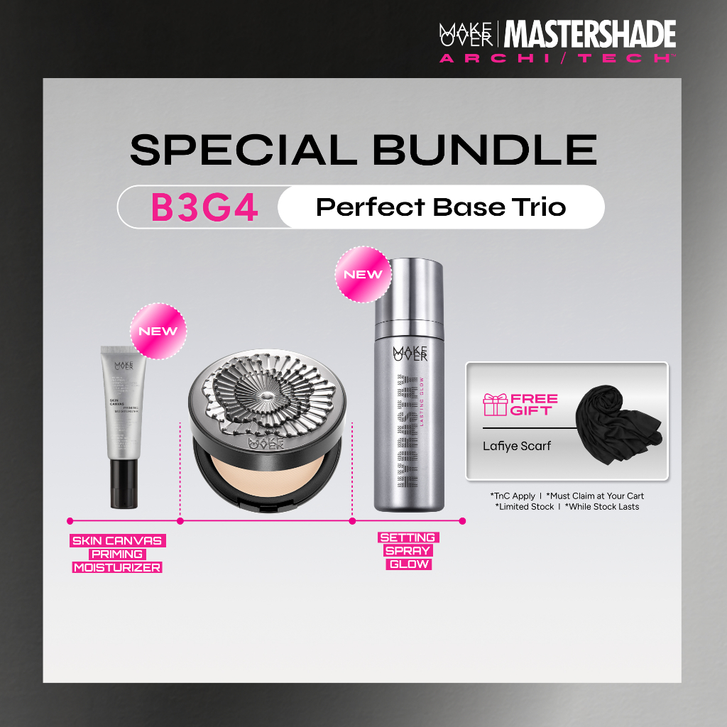 MAKE OVER Perfect Base Trio: Skin Canvas Priming Moisturizer + RInaldy Yunardi Powerstay 24H Matte P