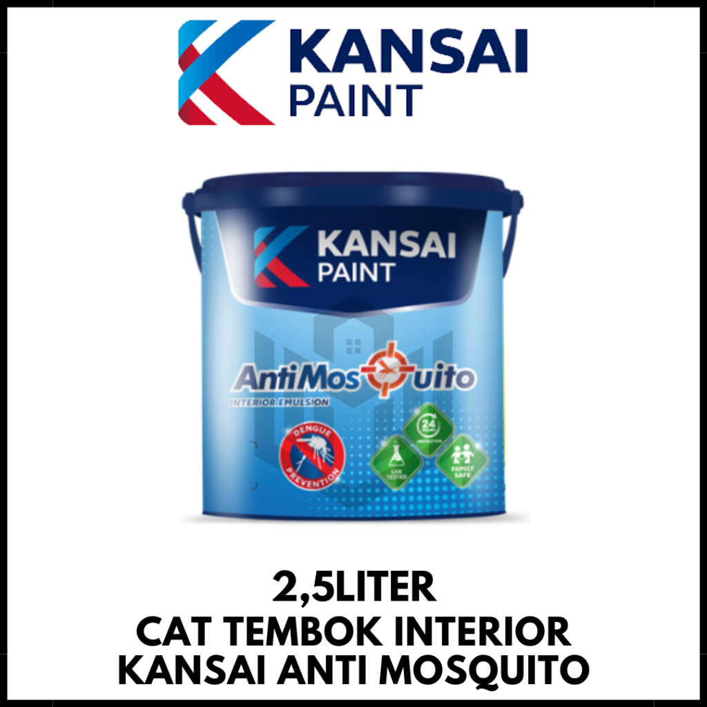 Cat Tembok Interior / Cat Dinding Dalam / Kansai Paint Anti Mosquito / 2,5 Liter / Kansai