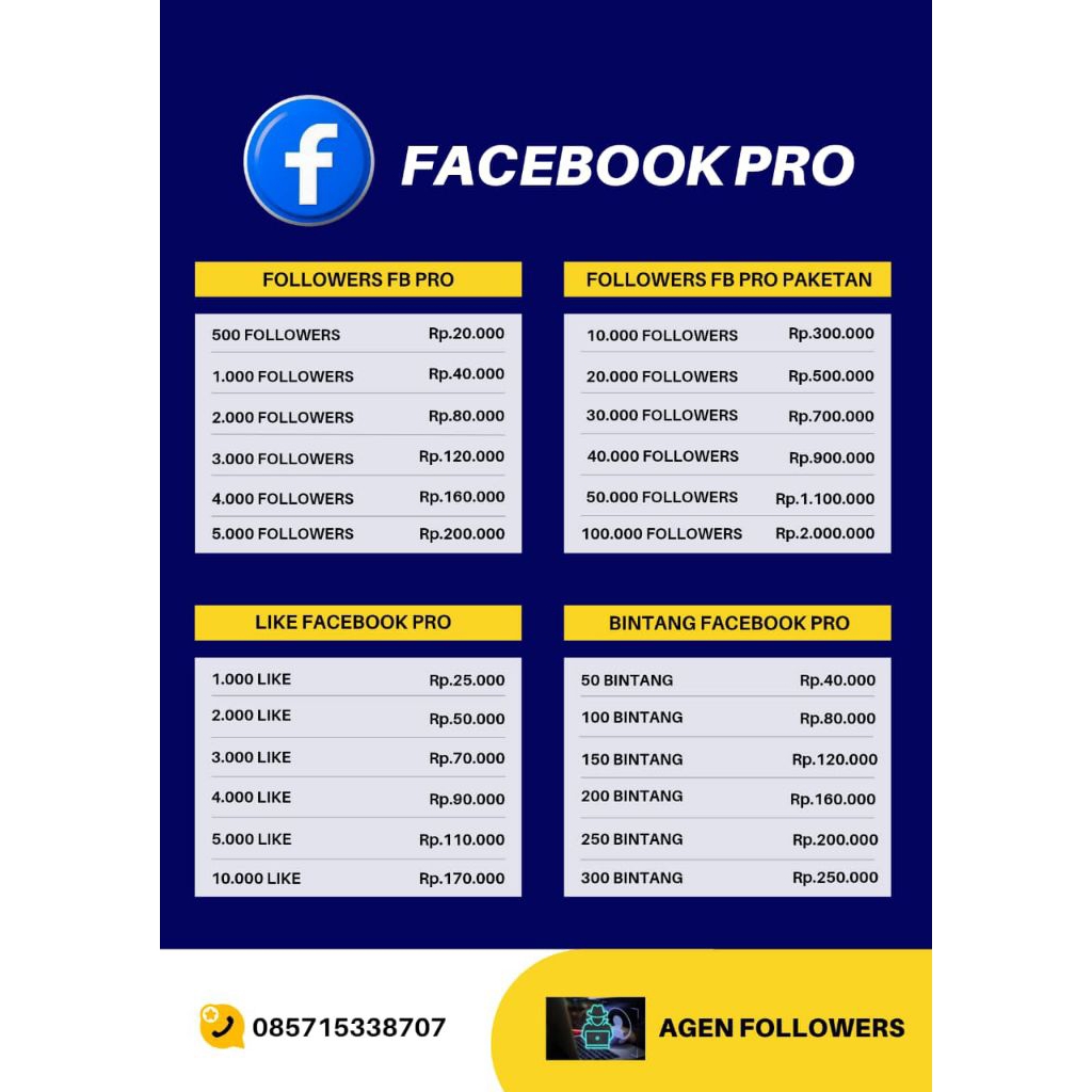 followers facebook real aktif & permanen